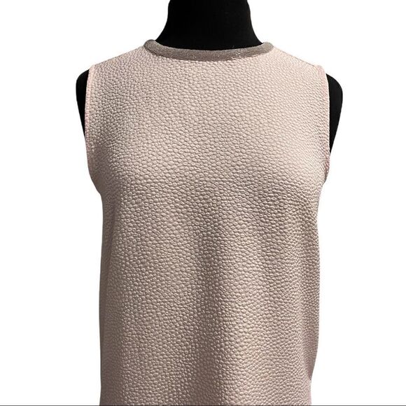 Halogen Light Pink Textured Embellished Neckline Tank Top Sz S - Picture 2 of 14